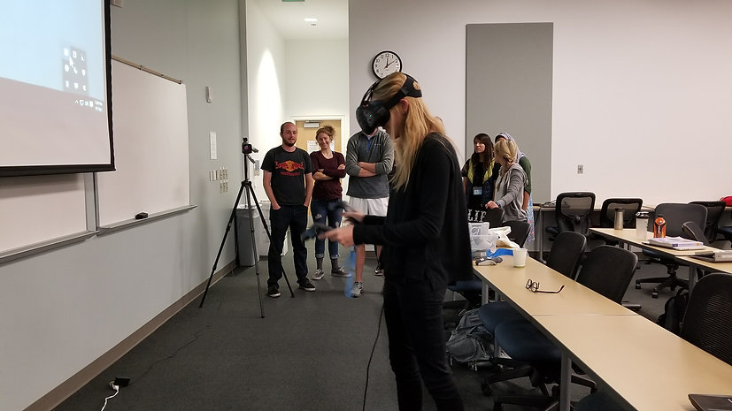 Medical illustration students learning about virtual reality production