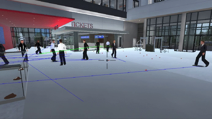 Animated walkthrough of the virtual United Center